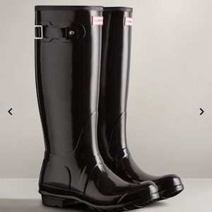 Black Tall Hunter Boots size 8